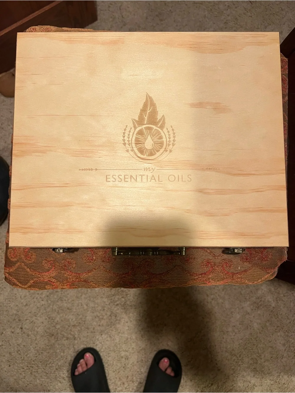 My Essential Oils Wood Storage Box - Light Natural Finish